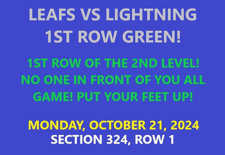 1st Row Green Lightning/Leafs