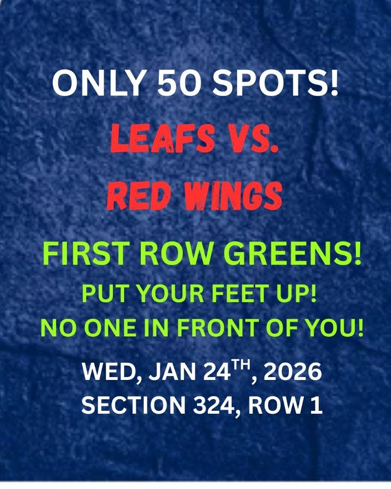 1st Row Green - vs Red Wings