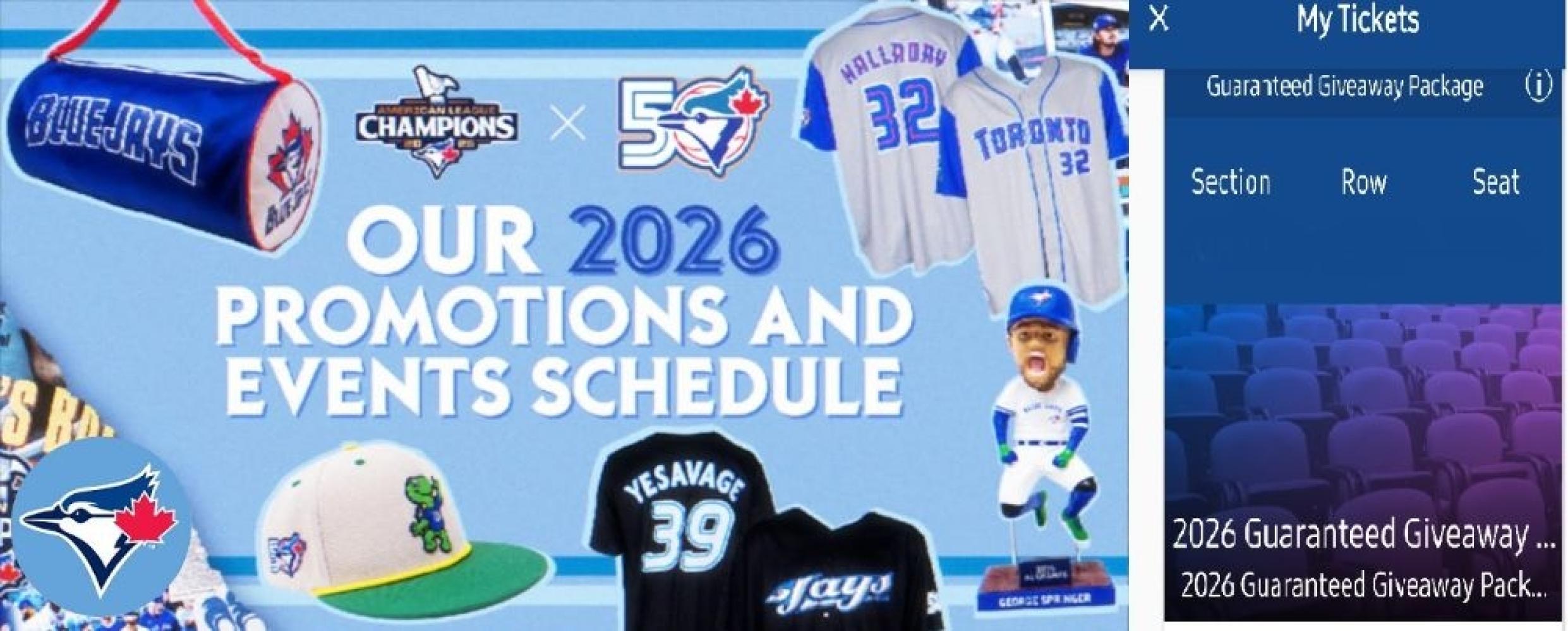 ALL 2026 Blue Jays Giveaways!!