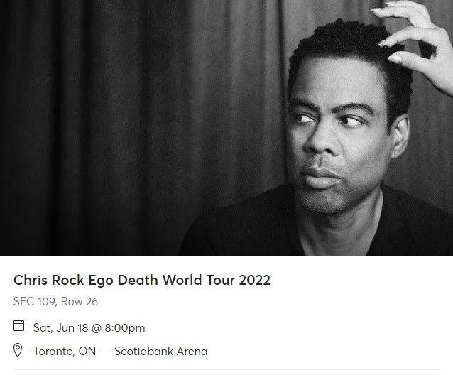 Chris Rock Ego Death Tour 2022