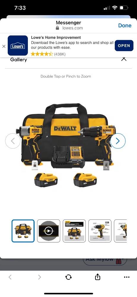 Dewalt 2 Power Tool Set