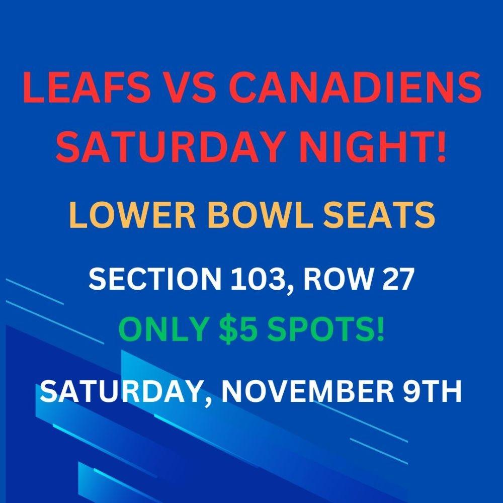 HABS VS LEAFS - LOWER BOWL