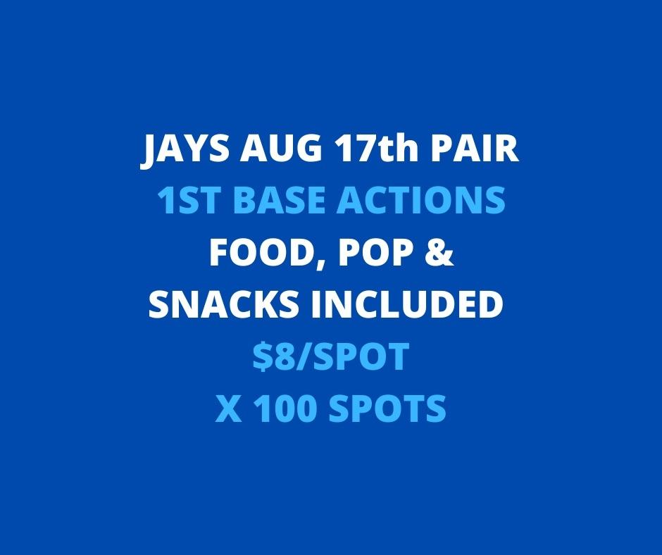 JAYS 1st BASE ACTIONS SEATS 