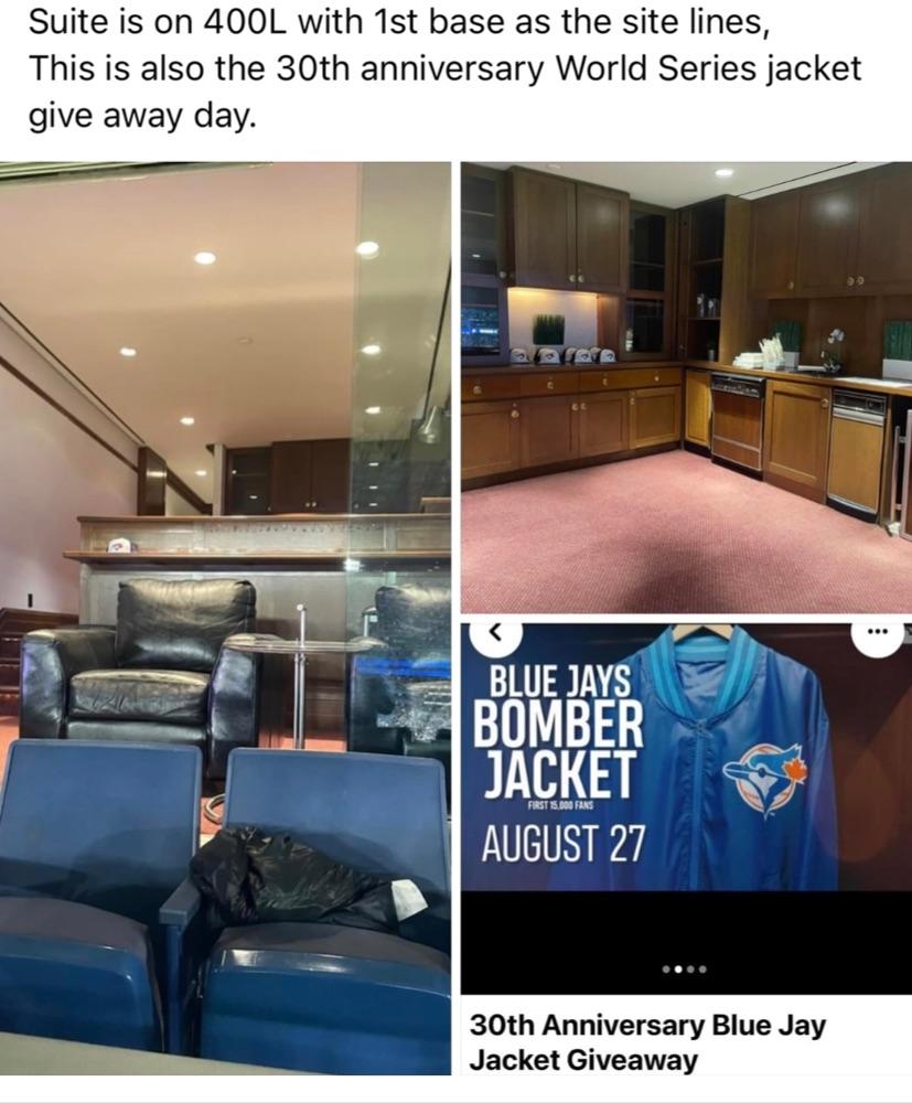 Jays Private Suite Aug 27th