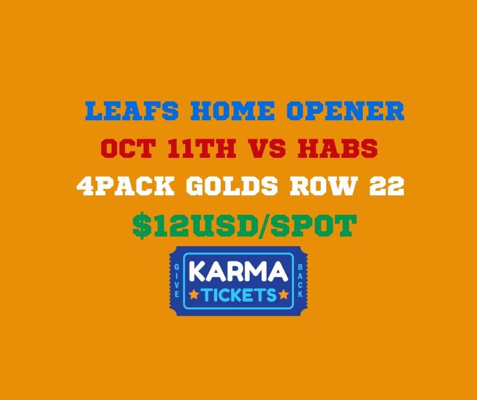 LEAFS OPENER 4PACK ROW 22 GOLD