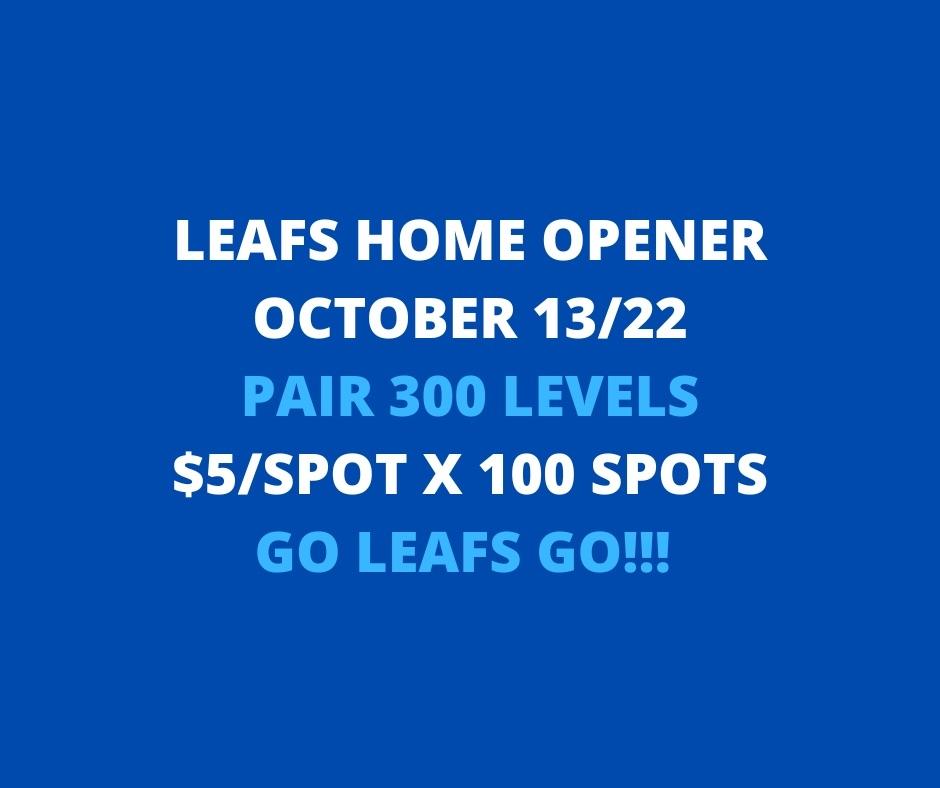 LEAFS OPENER PAIR 300 LEVELS