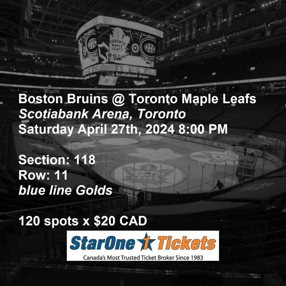 Leafs Saturday Game 4 Golds