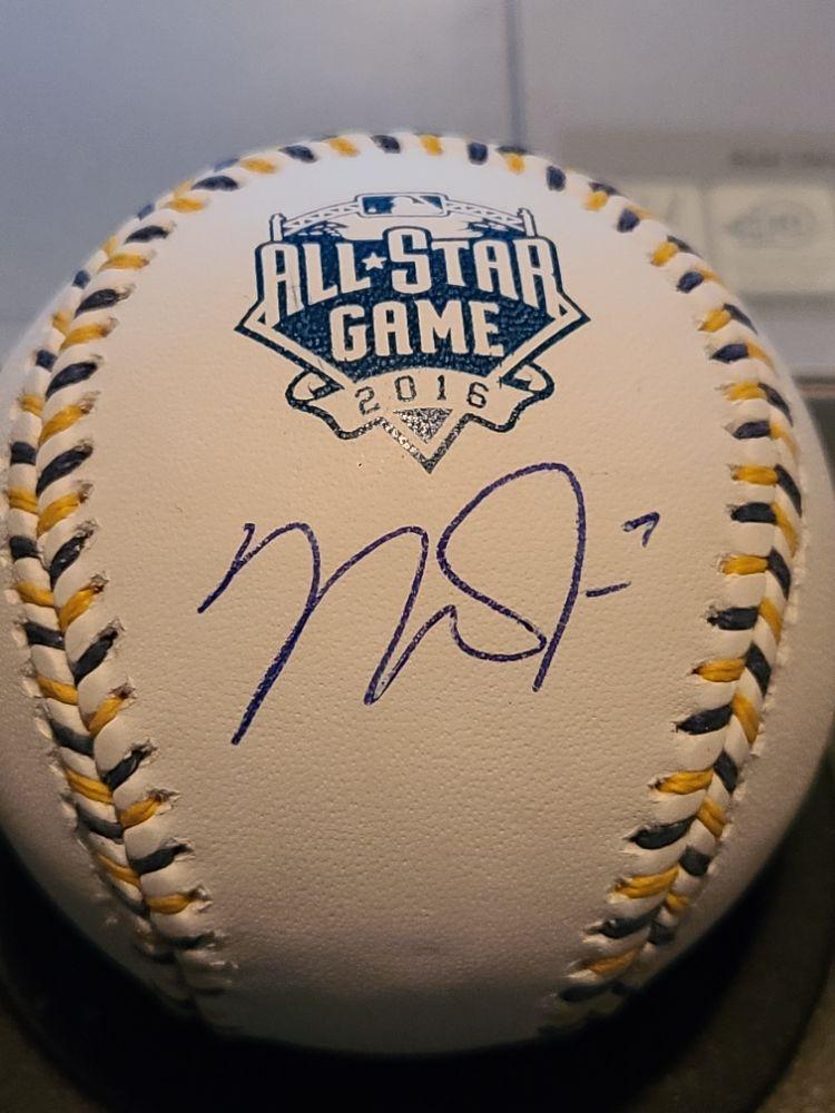 Mike Trout Autographed All Star Game Baseball. MLB Authentication.