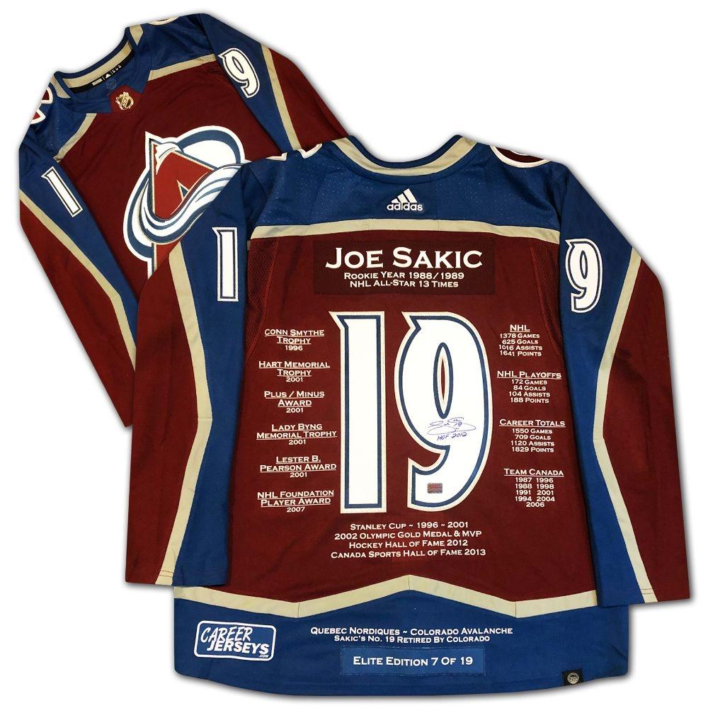 Joe Sakic Signed Career Jersey