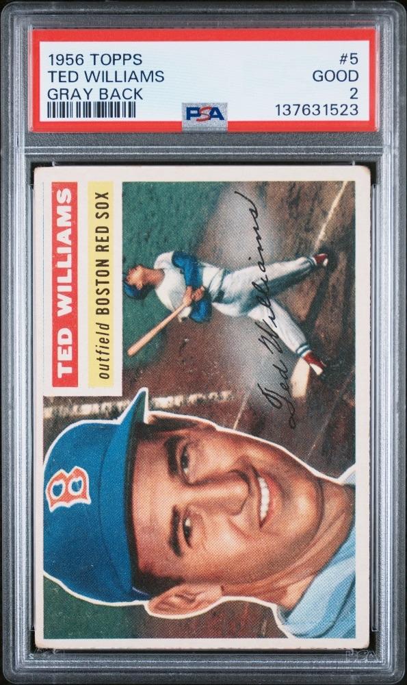 1956 Topps Ted Williams PSA 2