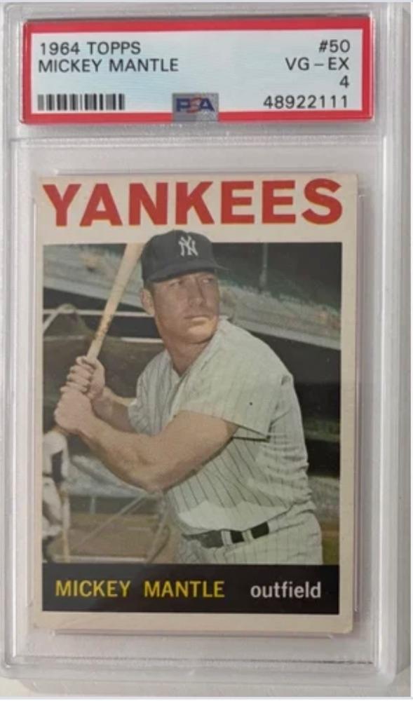 1964 Topps Mickey Mantle PSA 4
