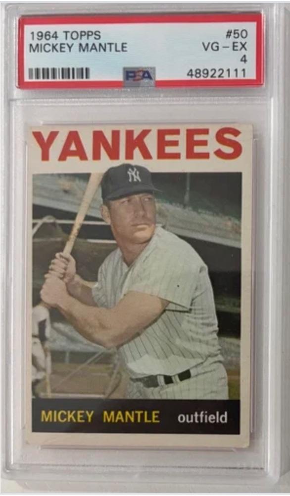 1964 Topps Mickey Mantle PSA 4