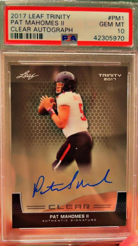 2017 Leaf Clear Mahomes Auto 