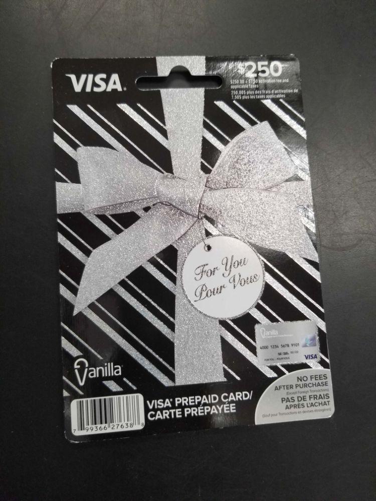 Razzall™ 250 Vanilla Prepaid Visa