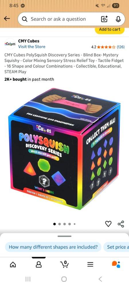 CMY Polysquish Cubes