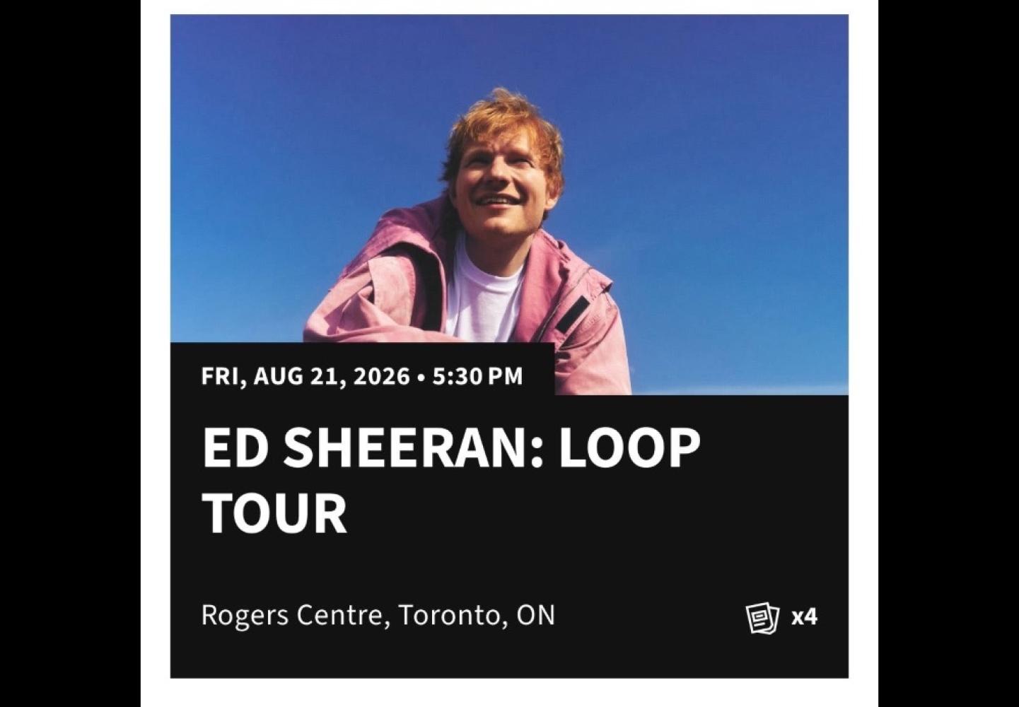 Ed Sheeran Loop Tour