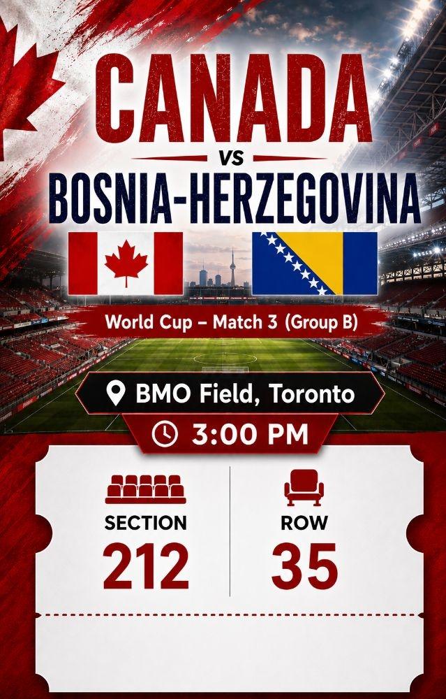 FIFA World Cup – Canada-Bosnia