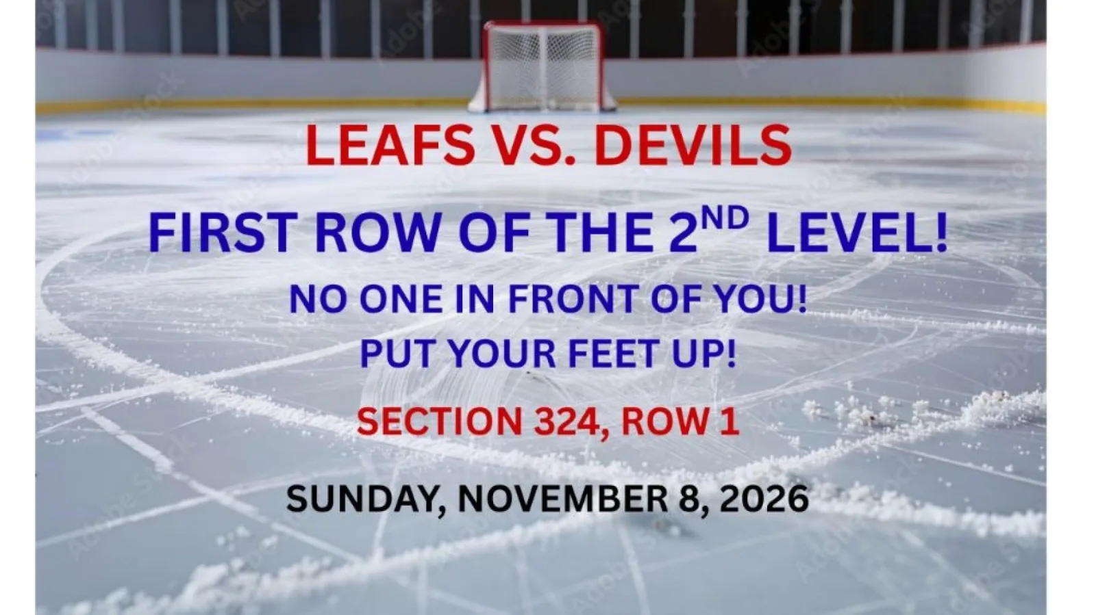 Leafs v Devils - 1st Row Green