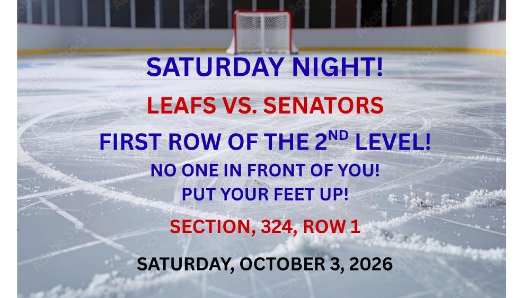 Leafs vs. Sens Saturday Night