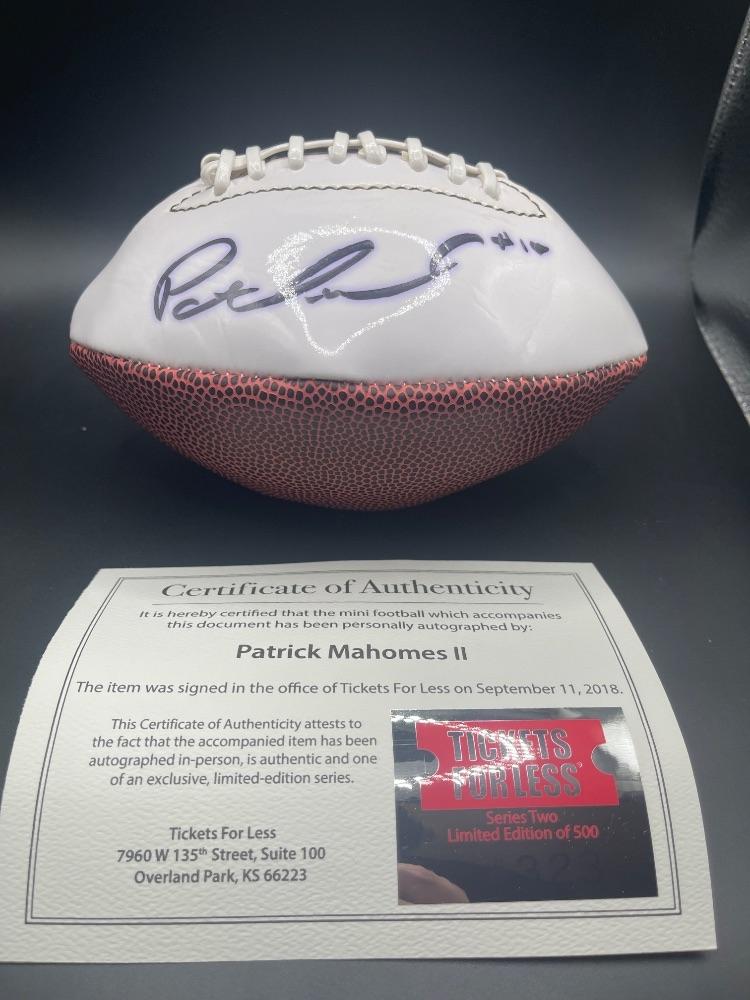 Mahomes Autographed Mini Ball