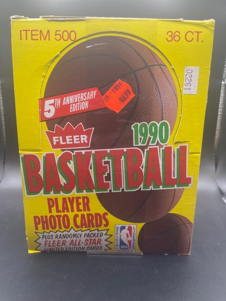 New 1990 Fleer Basketball Box