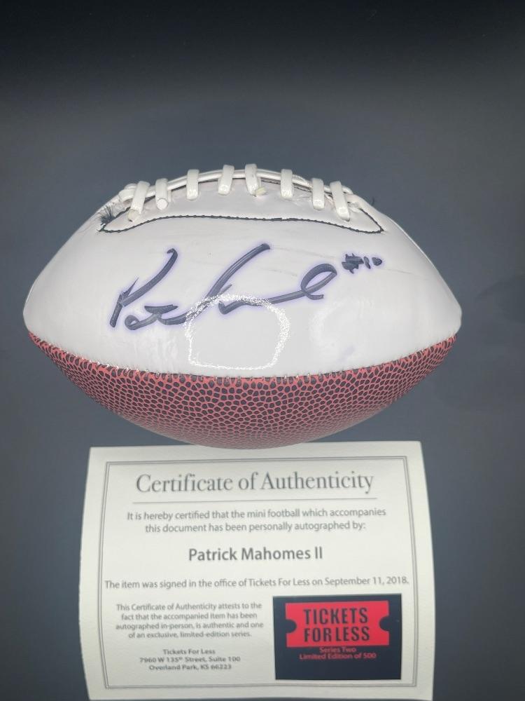 Patrick Mahomes Autograph Ball
