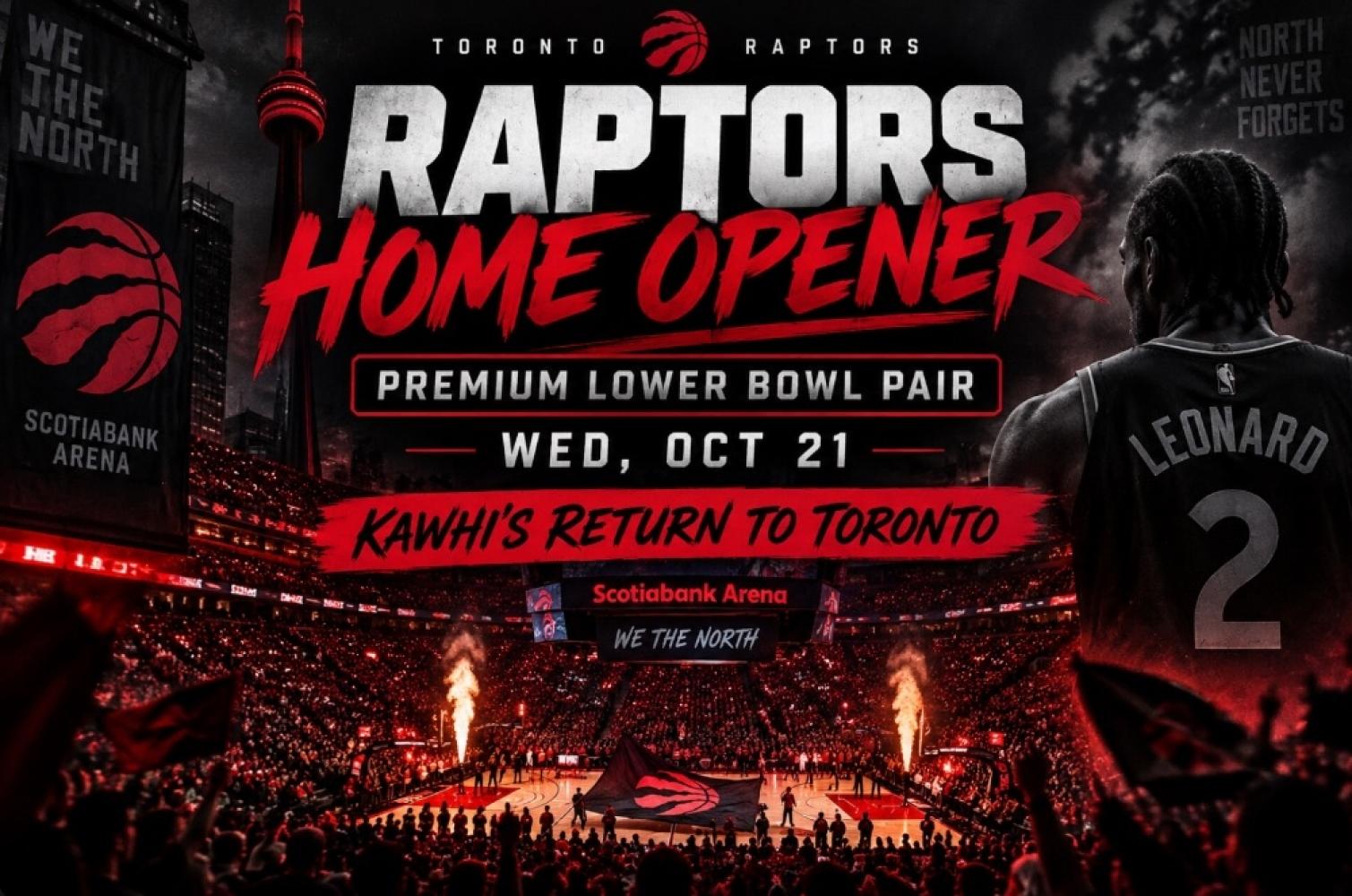 RAPTORS HOME OPENER LOWER BOWL