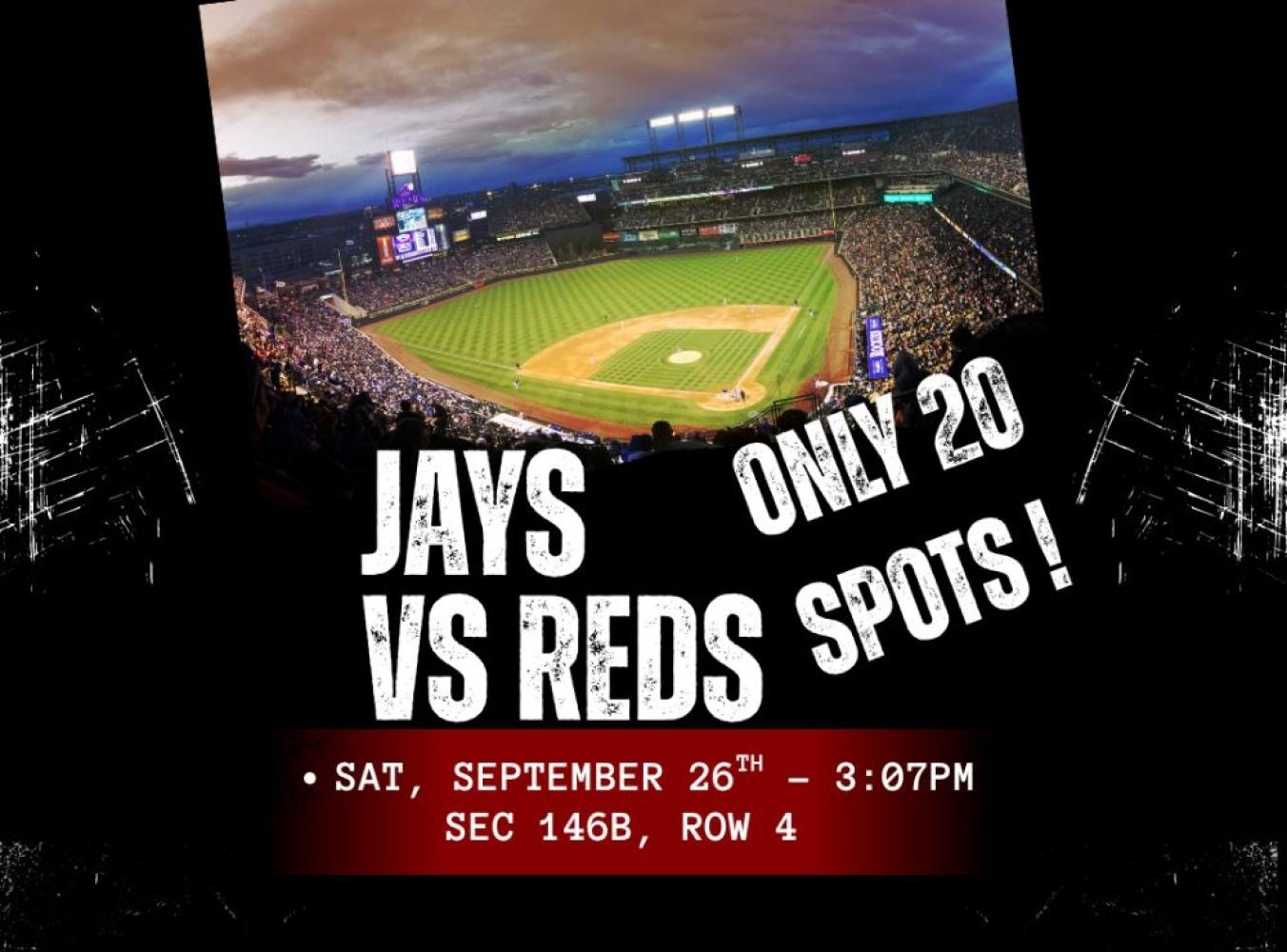 Saturday Blue Jays vs Reds!