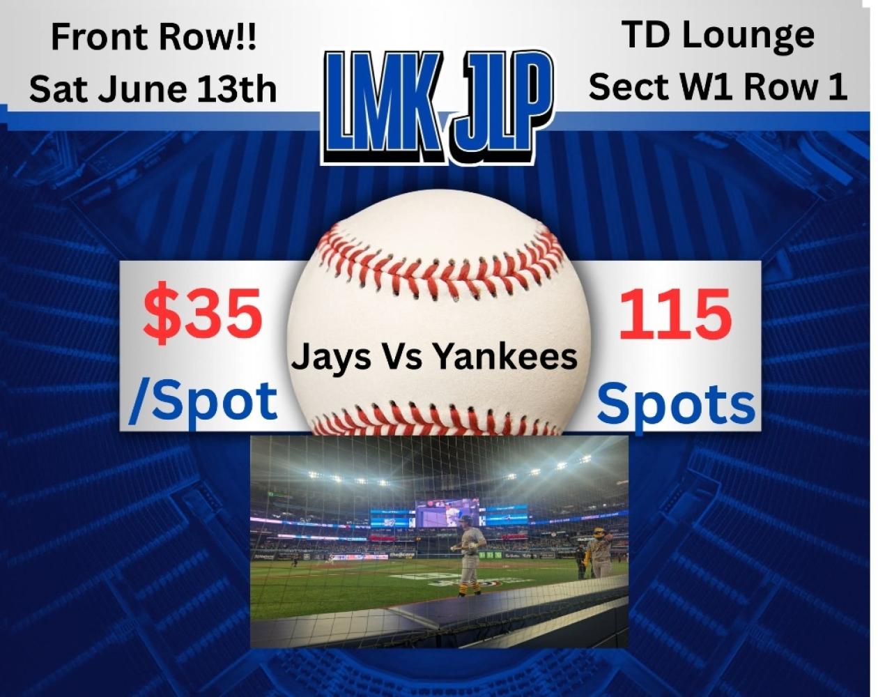 Toronto Blue Jays Front Row!!